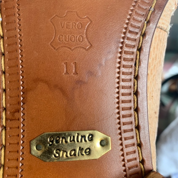 Fratelli, genuine snake Mens slip on. - Picture 3 of 4